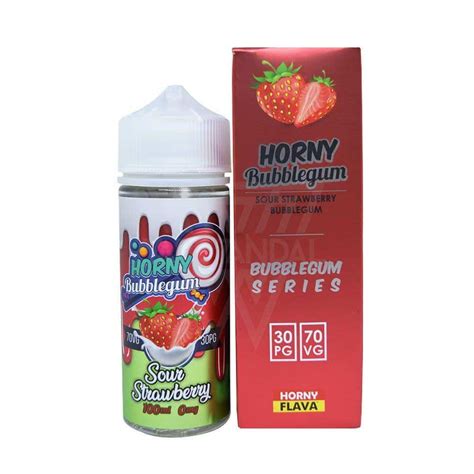 Horny Flava Sour Strawberry Bubblegum Series Vape Vandal Best Vape E Liquids Disposable