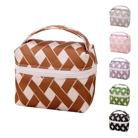 china elegant lattice square makeup bag manufacturers suppliers factory