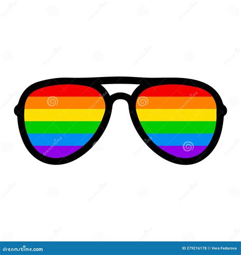 óculos Escuros Do Arco íris Isolados Em Branco Símbolo De Comunidade Lgbt Mês Do Orgulho Gay