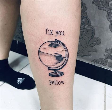 Coldplay Tatto Coldplay Tattoo Yellow Tattoo Music Tattoos