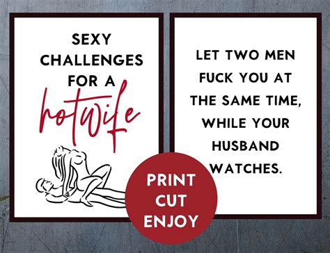 Challenges For Hotwife Cuckold Cards Sex Game For Hotwives Etsy