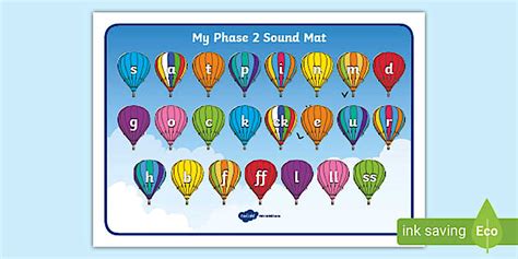 Phase 2 Sound Mat On Hot Air Balloons Teacher Made