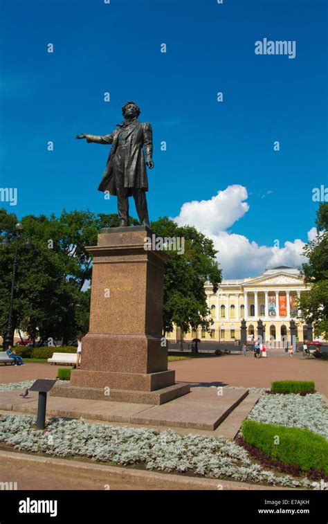 Pushkin statue hi-res stock photography and images - Alamy