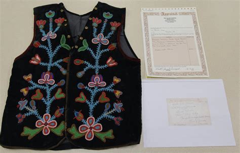 Antique Native American Indian Woodland Flowers Iroquois Beaded Vest