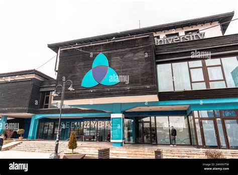 Skopje, North Macedonia - 7 FEB 2024: South East European University is