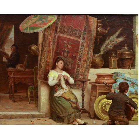 Antonio Ermolao Paoletti The Musical Performance Oil On Panel By