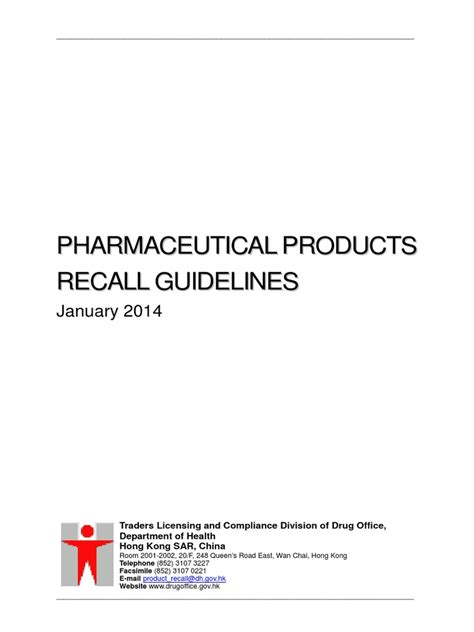Recall Guidelines for Pharmaceutical Products: A Comprehensive ...