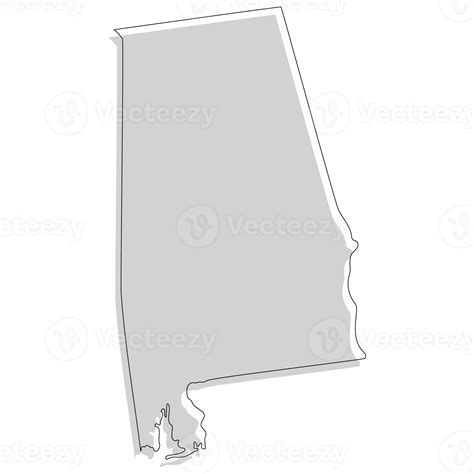 Map Of Alabama Alabama Map 39148403 Png