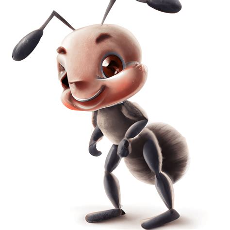 Adorably Cute Baby Ant 3d Cartoon Style · Creative Fabrica