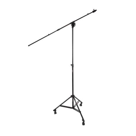 Proel PRO400BK Microphone Stand with Boom Arm and Wheels | Gear4music