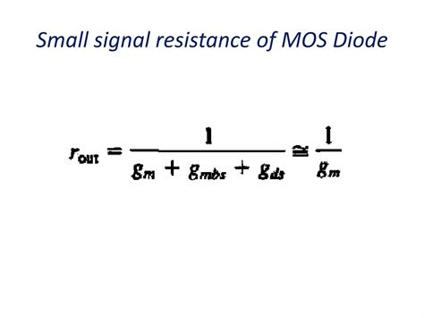Mos As Diode Switch And Active Resistor Ppt