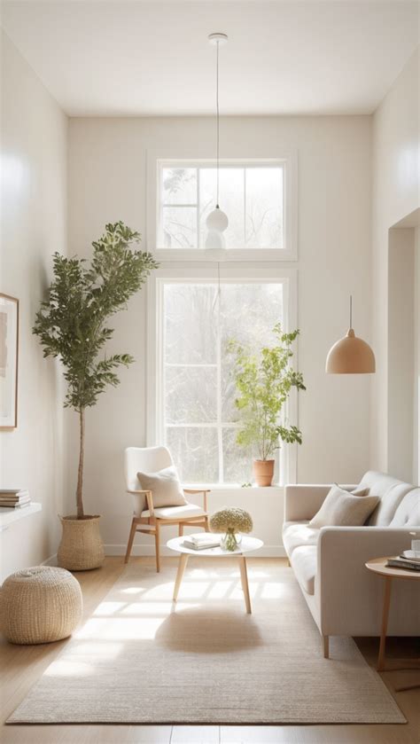 create  serene neutral minimalist living room