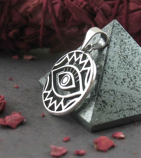 Evil Eye With Zig Zags Protective Pendant Free Shipping In The Usa