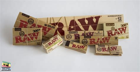 ניירות גלגול RAW קינג סייז אורגני - פאקט 24 יחידות - תדר הראסטה