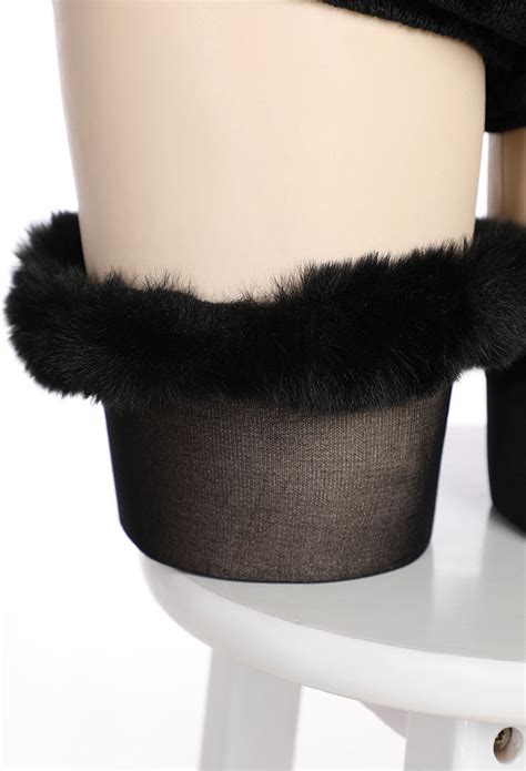 Moon Cat Sexy Lingerie Bodysuit Gothic Lingerie Outfit Black Plush Hooded Romper With Belt