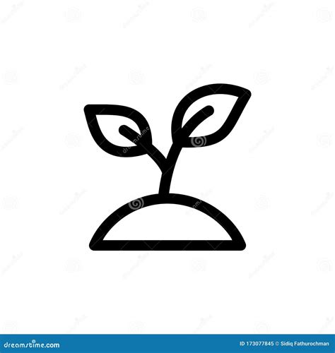 Growth Plant Icon Stock Vector Illustration Of Gardening