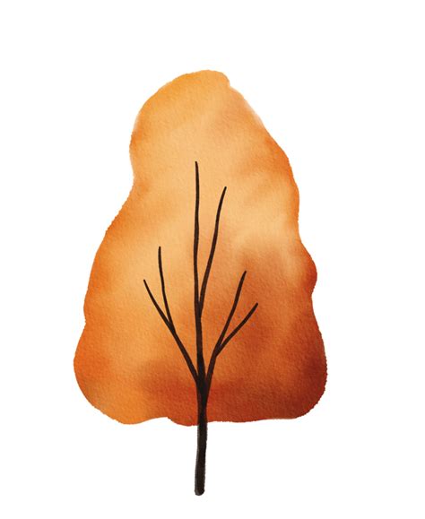 árvore De Outono Em Aquarela 11209941 Png