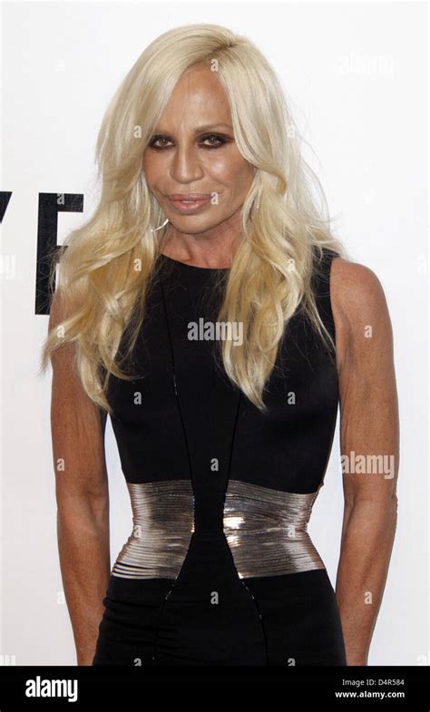 Italian fashion designer donatella versace hi-res stock photography and