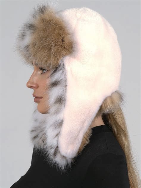 Шапка-ушанка из рыси, модель У-3
