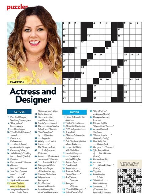 Printable People Magazine Crossword Puzzle Printable Jd