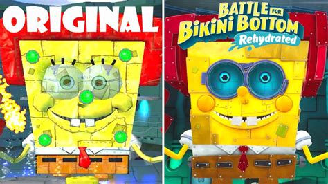 Spongebob Squarepants Battle For Bikini Bottom Final Boss Comparison Original Vs Rehydrated