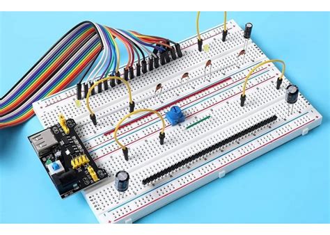 Беспаечная макетная плата 400 точек для Arduino STM32 NodeMCU Raspberry ...