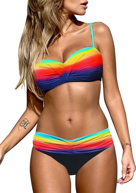 Oyz Low Waist Bikini Set Women Printed Swimsuit Push Up Bathing Suit Sexy Plus Size