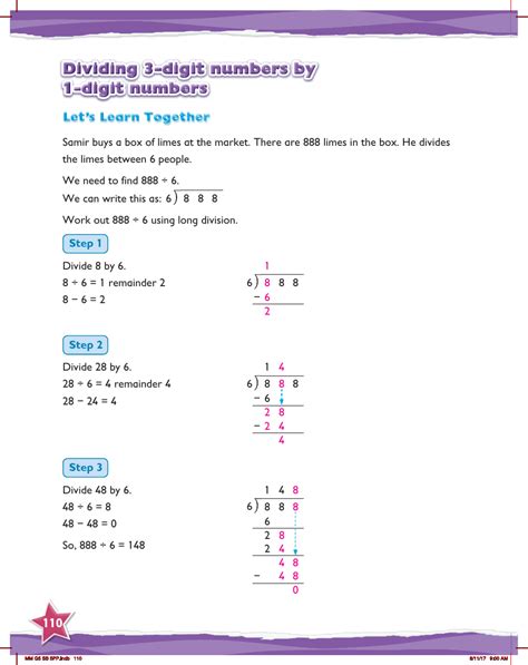 Max Maths Year 5 Learn Together Dividing 3 Digit Numbers By 1 Digit