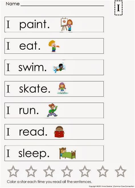 Be Sentences For Kindergarten