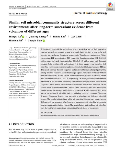 (PDF) Similar soil microbial community structure across different ...