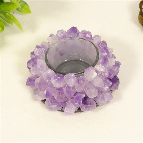 Rqch Rose Quartz Candle Holder Natures Artifacts