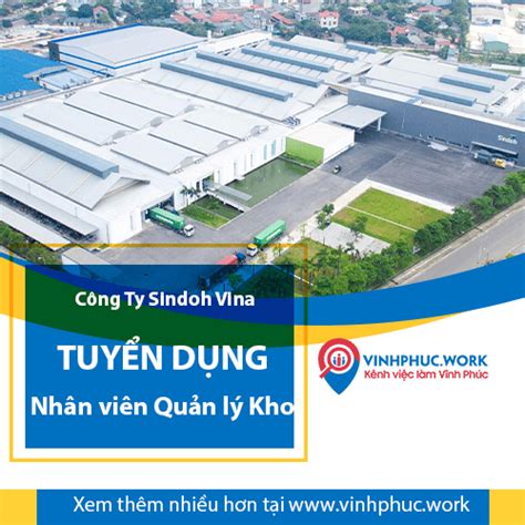 Công Ty TNHH Sindoh Vina Tuyển dụng Nhân viên Quản lý Kho vật tư Việc