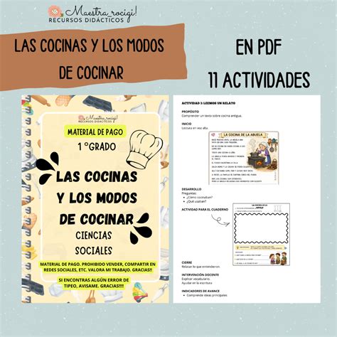 Secuencia Las Cocinas Y Los Modos De Cocinar 1° Grado Pdf