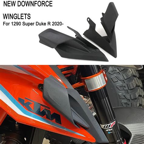 New Motorcycle Front Side Downforce Naked Spoilers Fixed Winglet Fairing Wings For 1290 Super