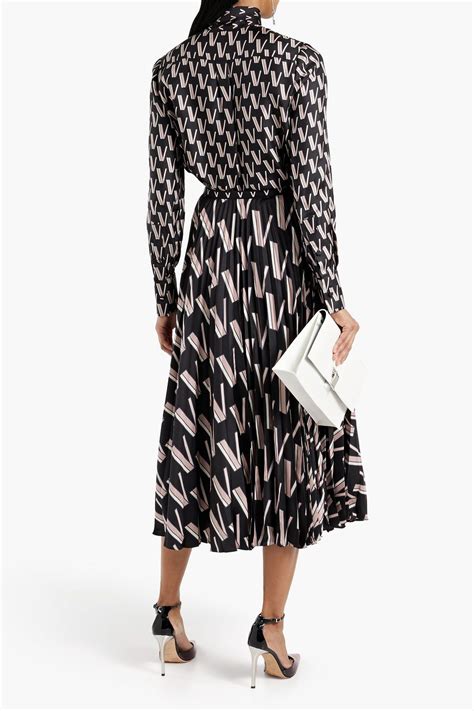 Valentino Garavani Pussy Bow Printed Silk Twill Blouse The Outnet