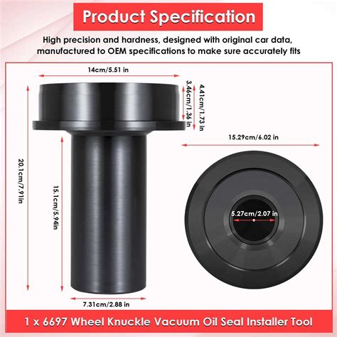 6697 Wheel Knuckle Vacuum Oil Seal Installer Tool For Ford 2005 To