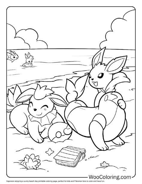 100 Vaporeon Coloring Pages Free Pdf To Print Woo Coloring