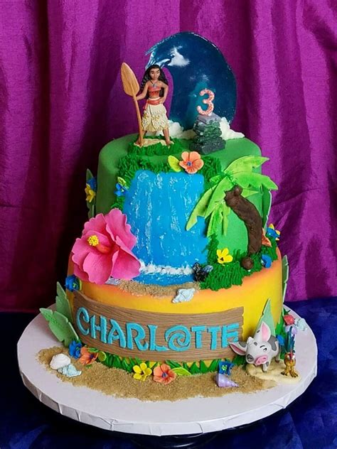 Unbelievable Moana Cake For My Daughter Charlottes 3rd Birthday Party