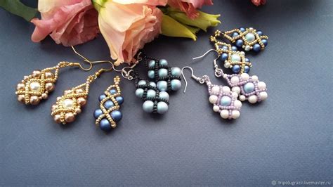 Серьги из бусин - 82 фото
