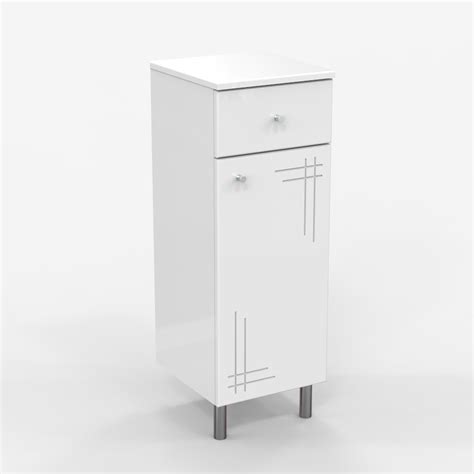 Шкаф для ванной комнаты напольный SanStar Июнь 30см цвет Белый ️ купить ...