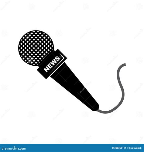 News Microphone Logo Stock Vector Illustration Of Simple 308356191