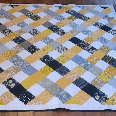 Black And Gold Weave Quilt Quiltsbyme