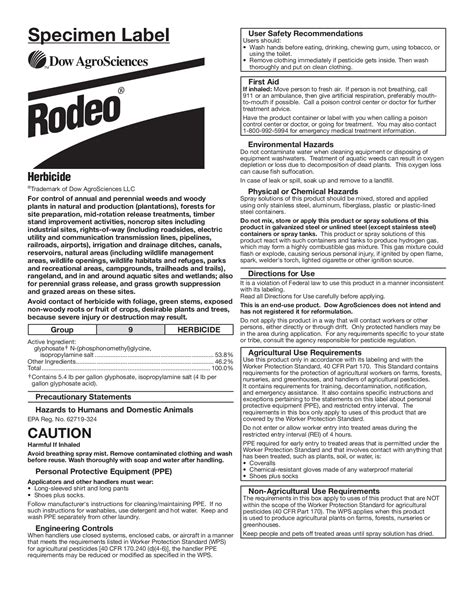 Cdms Herbicide Labels