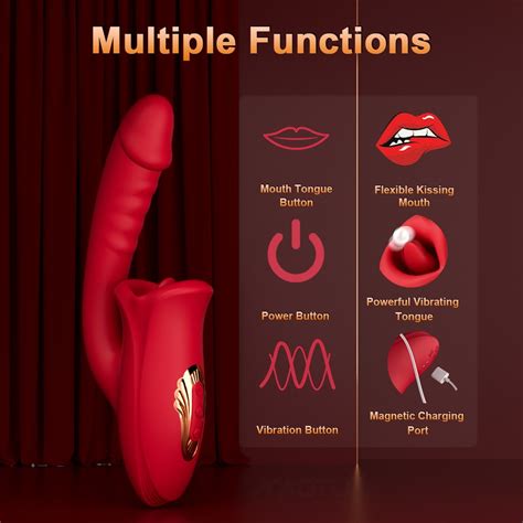 G Spot Tongue Dildo Vibrator Vibrator With Licking 2 IN 1 For Clitoris Stimulator Oral Medical