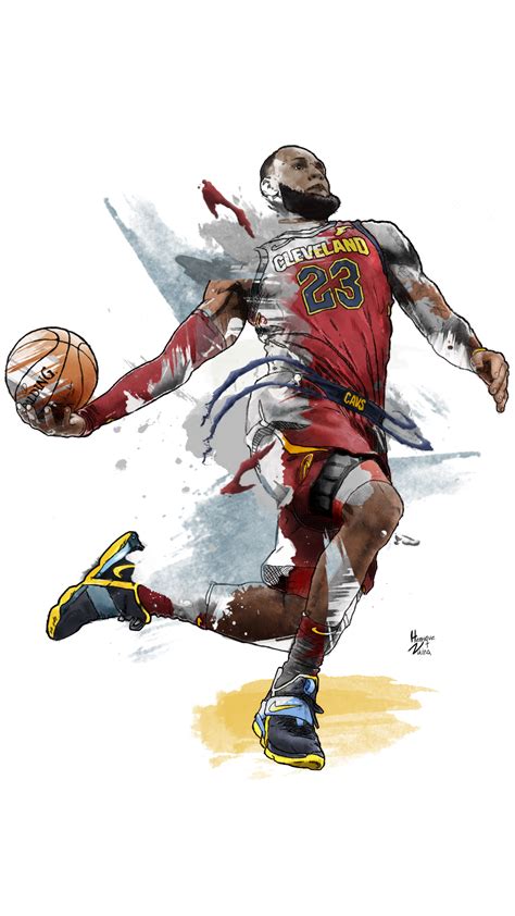 Lebron James Artwork Ver 2 LeBron James Artwork Basketball Desenho