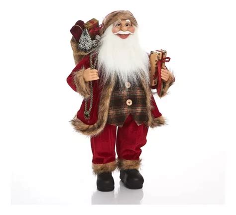 Boneco Papai Noel Luxo Premium Enfeite Decoração Natalina