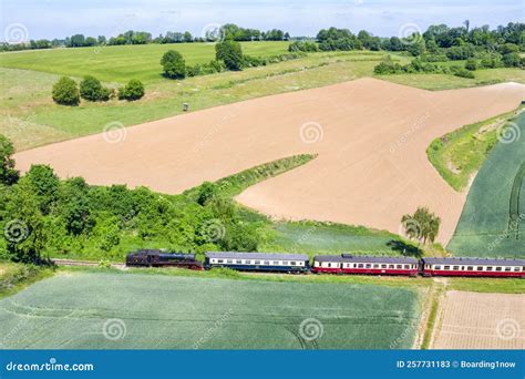 Miljoenenlijn Steam Train Locomotive Museum Railway Aerial View Near
