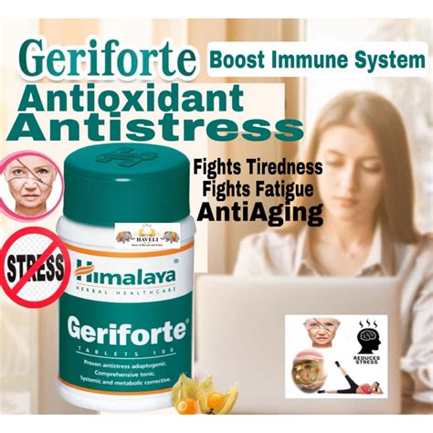 Himalaya Geriforte Fights Stress Fatigue Immune Booster | Shopee ...