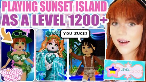 Playing Sunset Island As A Level 1200 It S A Disaster 🏰 Royale High Roblox Youtube