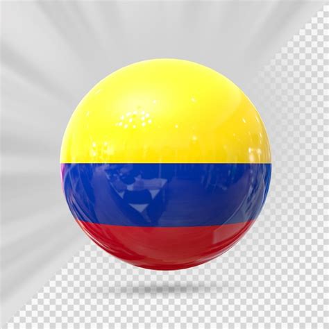 Ícono De La Bandera De Colombia Render 3d Archivo Psd Premium